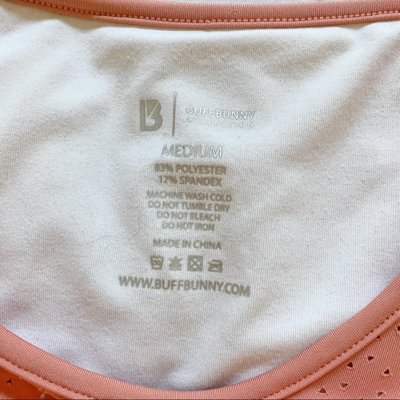 BuffBunny Posh Laser Cutout Sportsbra Peach size Medium - Picture 8 of 11